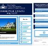Slide shows design elements in blue and dark blue.